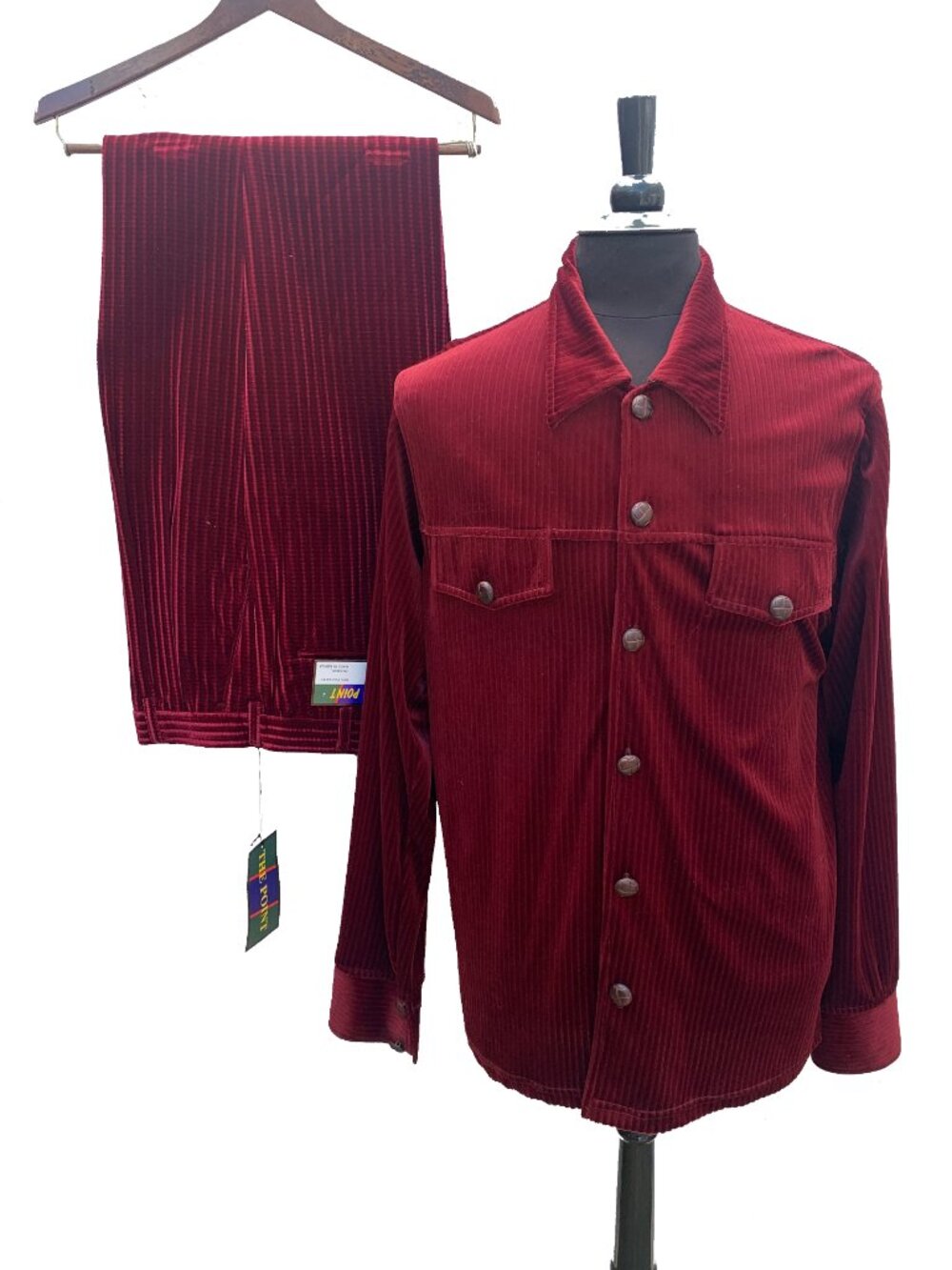 ROMEO/ The Point 100% Polyester Velvet Long Sleeve Two-Piece Casual Set